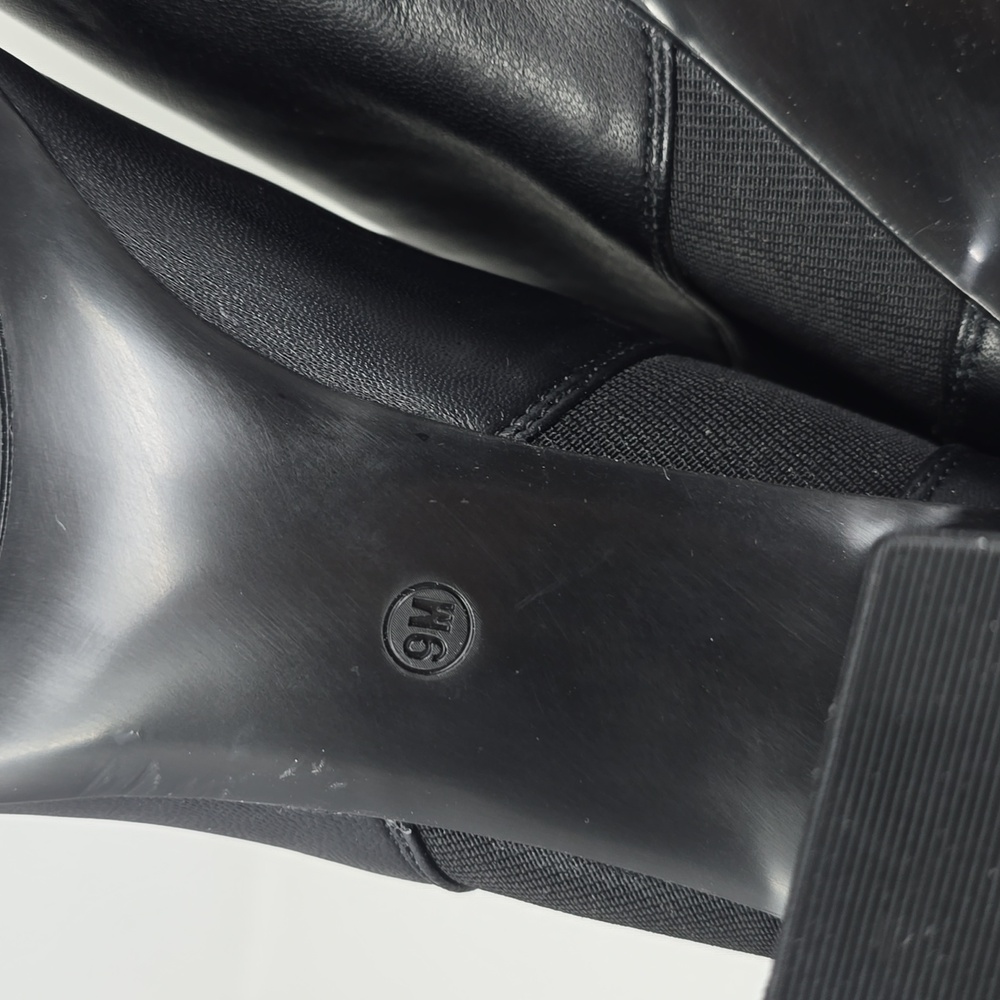 Calvin Klein Feli Chelsea Black Leather Boots Size 9 - Picture 6 of 6